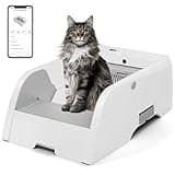 S6 Self Cleaning Litter Box, Upgraded Automatic Cat Litter Box Self Cleaning That Can Use Clumping Cat Litter, Open Design with Cats Taking to It Immediately, Anti Pinch and Odorless
