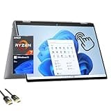 HP Envy 2-in-1 Laptop, 16" WUXGA IPS Touchscreen Display, AMD 8-Cores Ryzen 7 8840HS (Up to 5.1 GHz), 16GB DDR5, 512GB PCIe SSD, Backlit KB, Webcam, Wi-Fi 6E, USB-C, HDMI, PDG HDMI Cable, Win 11 Pro