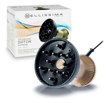 Bellissima Diffon Supreme Diffuser & Curly Hair Dryer - XL Diffuser for Long Waves, Curls, Coils - Cool Button - Anti-Frizz Technology