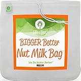 Ellie's Best Pro Quality Nut Milk Bag - Big 12"X12" Commercial Grade - Reusable Almond Milk Bag & All Purpose Strainer – Fine Mesh Nylon Cheesecloth & Cold Brew Coffee Filter - Free Recipes & Videos