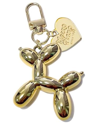 LAEKOU Jelly Balloon Dog Design Keychain for Women, Cute Girls Key Chain, Bag Charms Accessories for Car Purse Backpack