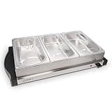Alpha Living 3x2.5 QT Food Warmers for Parties Buffet Servers and Warmers – Premium Catering Supplies Buffet Display – Stainless Steel Electric Food Warmers with Temperature Control
