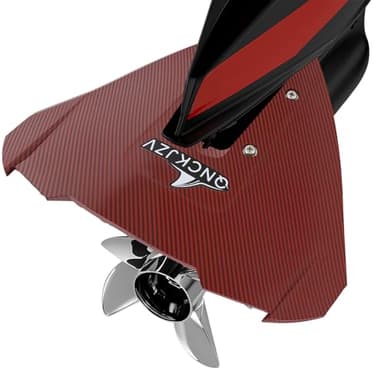Universal Whale Tail Hydrofoil Stabilizer Fin Kit for Outboard & Stern Drive Motors (40-300 HP) - Enhance Performance & Stability Carbon Design (Carbon Design RED)