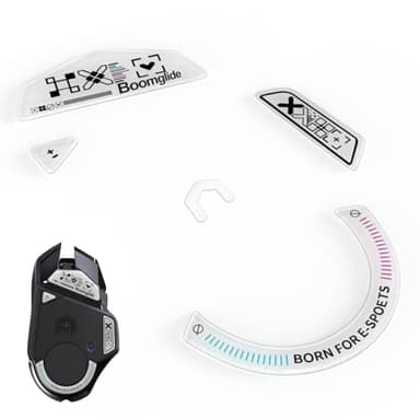 YIMAGUJRX Glass Mouse Skates for Logitech G 502 Lightspeed Wireless,Fastest and Smoothest Mouse Feet/Skates (White Print)