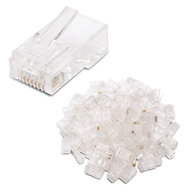 Cable Matters 100-Pack Cat 6 RJ45 Modular Plugs for Large Diameter Cable, 50µ Gold Plated, Cat6 RJ45 Connector, Ethernet Connector, Ethernet Ends, Cat6 Connectors