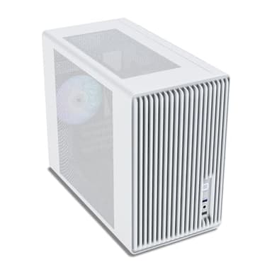 Vetroo M06 Micro-ATX/Mini-ITX Gaming PC Case, Compact High Airflow Mesh Mid Tower, Supports 5×120mm Fans & 240mm Liquid Cooling, GPU Up to 355mm, Adjustable PSU Mount, USB Type-C I/O - White