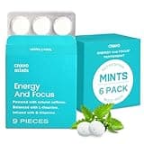 Energy Caffeine Mints with L-Theanine, Caffeine, Vitamin B12 & B6 - Nootropic Supplement for Energy and Focus (54 Count (Pack of 1))
