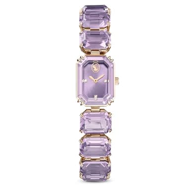 Swarovski Watch, Octagon Cut Bracelet, Purple, Champagne Gold-Tone Finish