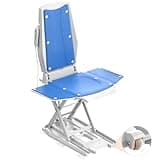 VOCIC Upgrade Electric Bath Lift Chair for Tub, IP68 Waterproof Shower Chair with Wheels, Portable Lift Assist Devices for Elderly, Suitable for Bathroom Bathtubs, Support Up to 300 LBS