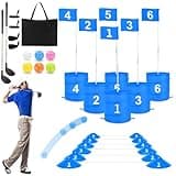 deAO Golf Yard Game Backyard Golf Games for Kids Adults, Portable 6 Holes Golf Course with Balls and Flag,Family Golf Gifts for Outdoor Indoor,Lawn, Park, Beach, Camping, Hotel (Blue)