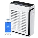LEVOIT Air Purifier for Home Large Room Bedroom Up to 1110 Ft² with Air Quality Monitor, Smart WiFi, Washable Pre-Filter, HEPA Sleep Mode for Pets, Allergies, Dust, Pollen, Vital 100S-P, White