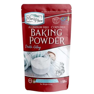 Mom's Place Gluten-Free Double Acting Baking Powder | Corn Free, Aluminum Free, Non-GMO | Perfect for Baking, 8oz Resealable Bag