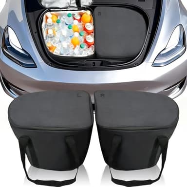 IMETAPLUS Frunk Cooler Organizer for Tesla Model Y 2020-2026, Insulated Waterproof Front Trunk Storage Bag with Hidden Pocket,2-Pack