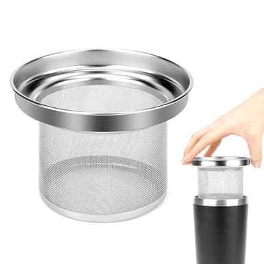 Linkidea Tumbler Tea Infuser for Loose Leaf Tea, Compatible with YETI Tumbler 20oz/30oz, Iron Flask Classic 24oz/32oz Mug Attachment, 304 Stainless Steel Mesh Strainer (Dishwasher Safe)