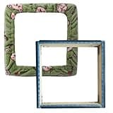 15.7"*15.7" Rug Hooking Frame, Punch Needle Frame, Gripper Strip Frame,Cross Stitch Hoop, with Frame Cover (Green)