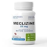 Puregen Labs Meclizine 25 mg Antiemetic 200 chewable Tablets | Motion Sickness Relief - Prevent Nausea, Vomiting, and Dizziness | Dairy Free | Made in USA | Value Pack – 200 chewable Tablets