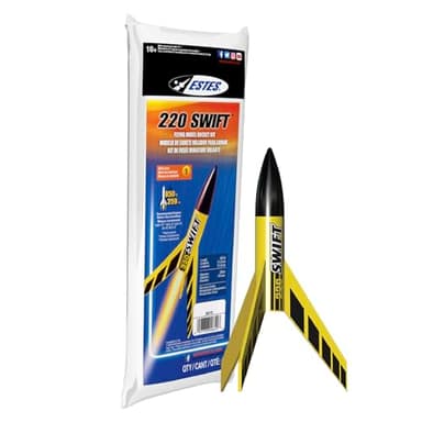 Estes 810 220 Swift Rocket-Building Kit, Intermediate Mini Flying-Rocket-Model Kit for Ages 10+