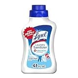 Lysol Disinfectant Laundry Sanitizer & Scent Booster, Laundry Detergent Additive, Color Safe Bleach Alternative, Laundry Odor Eliminator, Kills Bacteria & Viruses, Crisp Linen Scent, 41 Fl Oz Liquid