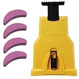 Chainsaw Sharpener Chain Saw Blade Sharpener Fast Sharpening Stone Grinder Tools Bar Mounted Chainsaw Teeth Sharpener Fit for 14 16 18 20 Inches Two Holes Chain Saw Bar (4PCS Whetston)