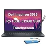 DELL Inspiron 15 15.6" Business Laptop (FHD Touchscreen, AMD Ryzen 5 7530U, 16GB RAM, 512GB PCIe SSD, (6-Core Beat i7-1165G7)) Numeric Keypad, Webcam, 2024 Inspiron 3000 3535, Win 11 Pro, Carbon Black