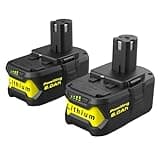 Powilling 2Packs 8.0Ah Battery Replacement for Ryobi 18V Battery, 18 Volt Lithium ion Batteries for Ryobi One 18V Cordless Tools P108 P107 P105 P104 P103 P102