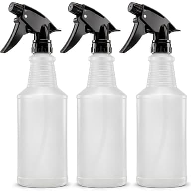 Bar5F Spray Bottles, 24oz, 3 Pack, Chemical-Resistant, BPA-Free, Compatible with Vinegar, Rubbing Alcohol, Cleaning Solutions, Non-Toxic HDPE Bottle for Plants, Pet, BBQ, Auto Detailing, Made in USA