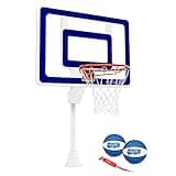 GoSports Deck-Mounted Splash Hoop ELITE Inground Pool Basketball Game with Regulation Rim, 2 Basketballs and Pump - Choose Your Style