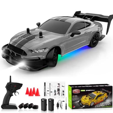 EversaleT RC Drift Car 1/20 Scale 2.4GHz 4WD Remote Control Car with Led Lights 22KM/H High Speed Rechargeable Batteries Racing Sport Cars RC Cars for Kids Boys Girls Adults Gifts Birthday Christmas