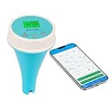 Chlorine Meter Pool pH Tester pH Salinity Reader for Saltwater Digital Free Chlorine Water Quality Tester Smart Salt pH Meter Pool 6 in 1 pH CL Salt ORP EC Temp Monitor pH Conductivity for Hydroponic
