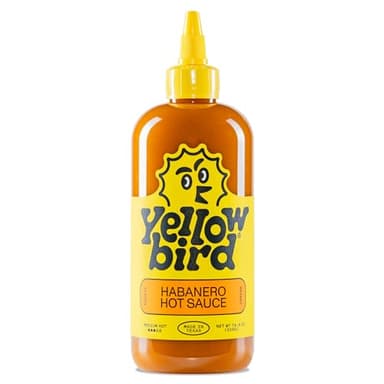 Habanero Hot Sauce by Yellowbird | Plant-Based, Gluten Free, Non-GMO | Homegrown in Austin | 19.6 oz
