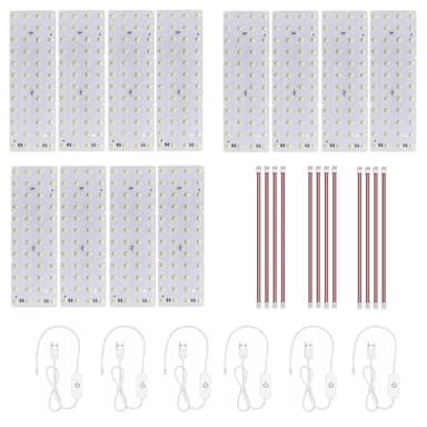 BambooSegD 6PCS Lithophane LED Backlight Board Kit KC009 KC010 for Bambu Lab H2C/X1/P2S/A1 LED Light Board Backlights Makerworld Model Parts USB 3D Print Accessory Photo Model DIY Light Box