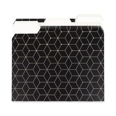 U Brands 3 Tab File Folders, Modern + Classic, 24 Count