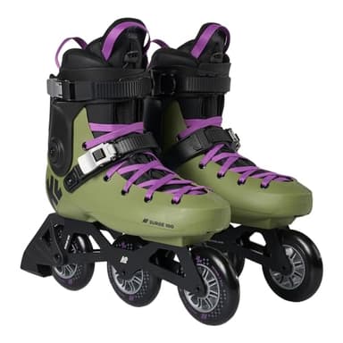 K2 Skate Surge 100 Hardboot Inline Skates, Olive/Purple, Size 10