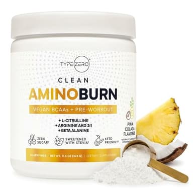 Type Zero Amino Burn Vegan BCAAs + Pre-Workout (Pina Colada Flavored)