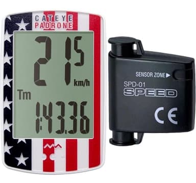 CATEYE Padrone Wireless Bike Computer – Large Screen, Easy?to?Read Non?GPS Cyclocomputer, Wireless Speed Tracker for Road, MTB & Gravel Bikes, No?Charging Sensor?Based Unit, Long Battery Life