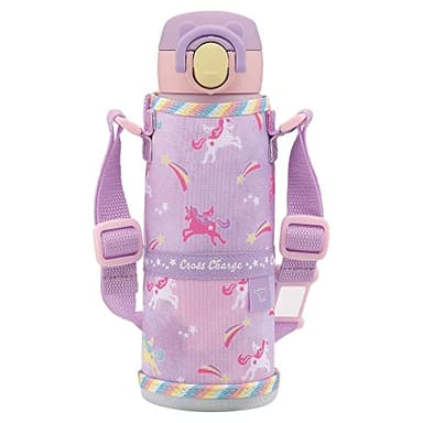 Zojirushi SM-UA48-VZ Water Bottle for Kids, One-Touch Stainless Steel Mug, Seamless, 0.48L, Unicorn Purple
