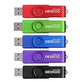 DEEKOO Flash Drive 16GB Thumb Drives Memory Sticks Jump Drive 5Pack 16GB USB 2.0 Flash Drives Mixed Colors: Black Red Blue Purple Green