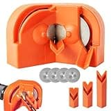 Drill Bit Sharpener for All Bits, Multipurpose Drill Bit Grinding Sharpener with 4 Grinding Wheels, Drill Machine Blade Sharpening Tool for Carbide, Masonry, High-Speed Steel, Cobalt and Tin-Coated