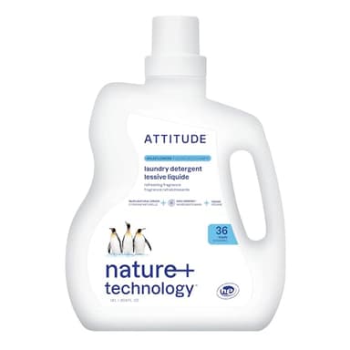 ATTITUDE Liquid Laundry Detergent, EWG Verified, HE Compatible, Plant-Based & Vegan, Natural Laundry Soap, Wildflowers Scent, 36 Loads, 60.8 Fl Oz