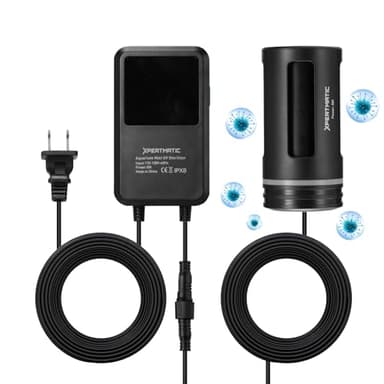 SainSmart XpertMatic Aquarium Sterilizer Light, 5W Mini Submersible Sanitizer with Timer Aquarium, Waterproof Lamp Cleaning Green and Algae for Fish Tank, Pond, Swimming Pool, Saltwater, Freshwater