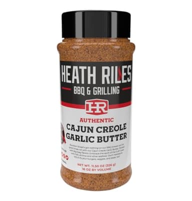 Heath Riles Cajun Seasoning Rub, Cajun-Creole, Louisiana Inspired Cajun Spice & Heat, Champion Pitmaster Recipe, 11.5 oz