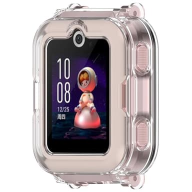 E ECSEM Compatible with Huawei Watch Kids 4 Pro Screen Protective Case,Scratch Proof Soft TPU Shockproof Bumper Case Replacement for Huawei Watch Kids 4 Pro Smartwatch Accessories (Clear)