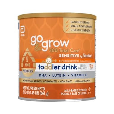 Go & Grow 360 Total Care Sensitive by Similac Toddler Nutritional Drink With 5 HMOs, Powder, 23.3-oz Can