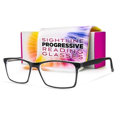Sightline 6015 XL Multifocus Progressive Reading Glasses – Wide Fit Multifocal Readers with Patented Progressive Lenses