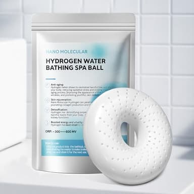 Hydrogen Bath Ball Tablets Bombs for Muscle & Stress Relief – H2 Molecular Hydrogen Bombs for Spa & Hydrogen-Rich Water Soaking, Reusable Design for Full Body, Foot, or Hand Bath