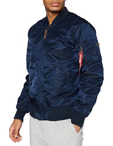 ALPHA INDUSTRIES Men's Bomber Jacket, Rep.blue, Large