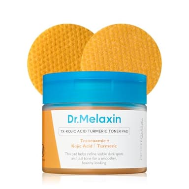 Dr.Melaxin TX Kojic Acid Turmeric Toner Pads, 70 Sheets, Tranexamic Acid, Termeric, Beautiful Skin, Brightening Toner Pad, Pigmentation, Keratin, Korean Skin Care, Korean Cosmetics