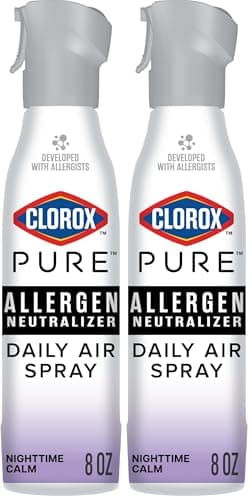 Clorox PURE Allergen Neutralizer Daily Air Spray, Nighttime Calm, 8 Ounces (Pack of 2)