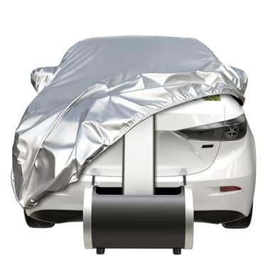 Automatic Car Cover with Remote Control for Sedan length194-204 in,width75 in Retractable Auto Covers Portable Rully Enclosed Vehicle Protection Cover Tent Outdoor Waterproof Hail Proof
