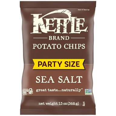 Kettle Brand Potato Chips, Sea Salt Kettle Chips, Party Size, 13 Oz